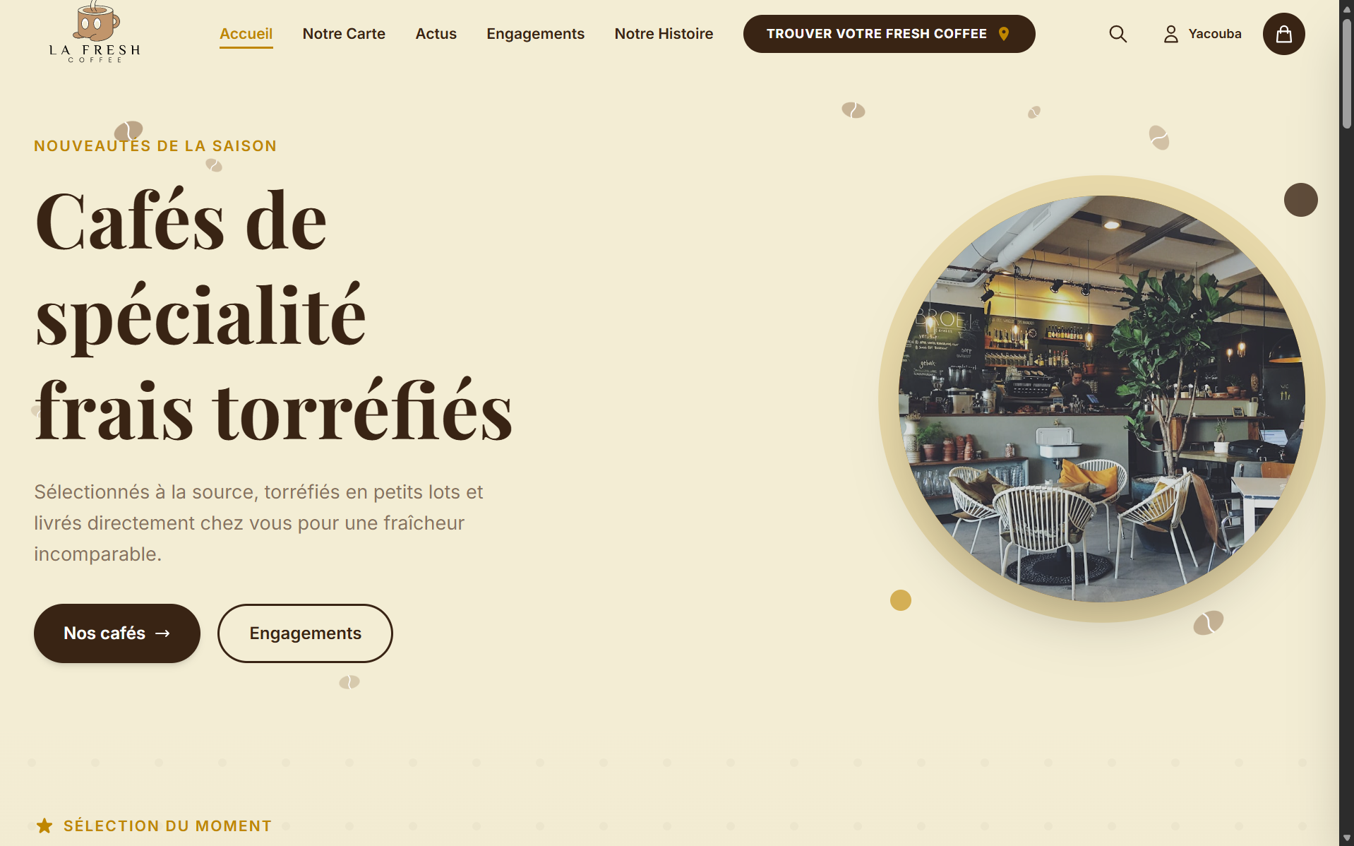 Capture du site lafreshcoffee.com